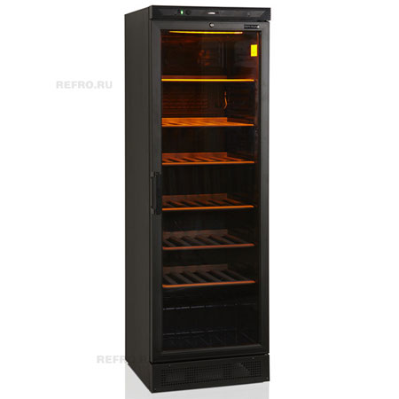 Холодильник Tefcold 425 Black VIP, в аренду, с замком, полностью черный