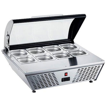 Витрина для мороженого развесного Koreco K67L настольная в аренду, 8 емкостей GN1.6