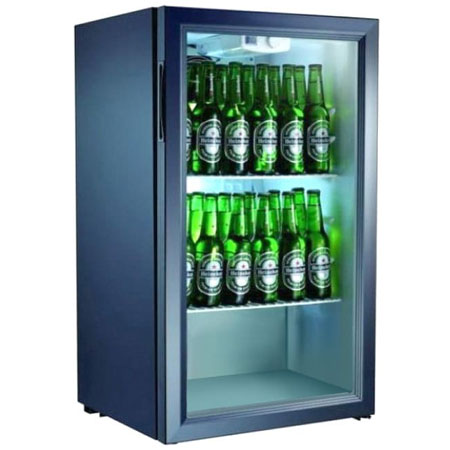 Барный холодильник Convito, стильный черный цвет, с подсветкой, 100 л, в аренду