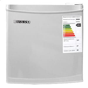 Барный холодильник Bravo, холодильная камера 47 l, морозильное отделение 3 л, серебристый цвет, 50 л в, аренду