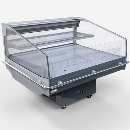 Холодильная витрина МХМ Promo 1250 мм в аренду, открытая выкладка, рекламная