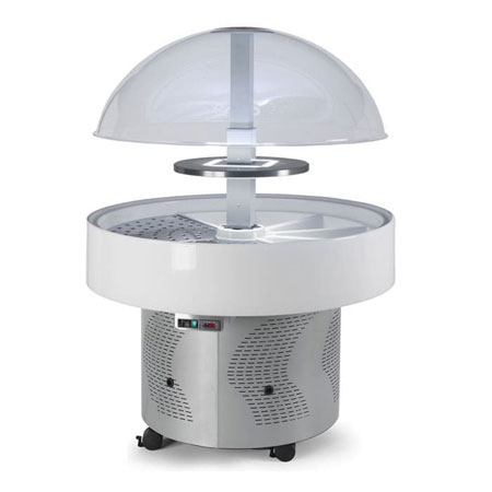 Витрина кондитерская Scaiola круглая купольная в аренду