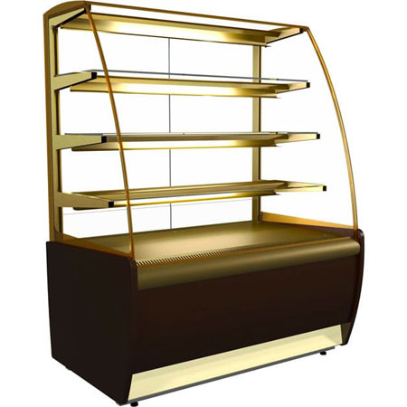 Витрина кондитерская Полюс Carboma 0.9 D в аренду, ширина 920 мм, цвет золотистый