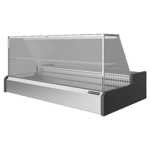 Витрина настольная холодильная кубическая в аренду 150 У CUBE, универсальный температурный режим от -6 +6 градусов, ширина 1500 мм, без запасника